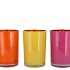 HILLY DUTCH ORANGE MIX T-LIGHT GLASS ASS 10X13CM