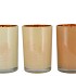 HILLY NATURAL BROWN MIX T-LIGHT GLASS ASS 12X18CM