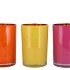 HILLY DUTCH ORANGE MIX T-LIGHT GLASS ASS 12X18CM NM