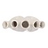 AGLIO WHITE VASE OVAL 20X9X19CM