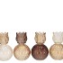 BICOLORE NATURAL BROWN MIX TULIP T-LIGHT ASS 11X17CM