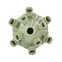 ROTTERDAM GREEN VASE SET TULIP 25X25X36CM NM
