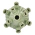 ROTTERDAM GREEN VASE SET TULIP 31X31X46CM NM