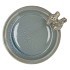 IRON STONE BIRD BOWL GLAZED BLUE 28X5CM