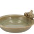 IRON STONE BIRD BOWL GLAZED SAND 28X5CM