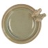 IRON STONE BIRD BOWL GLAZED SAND 28X5CM