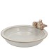 IRON STONE BIRD BOWL GLAZED WHITE 23X5CM