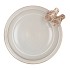 IRON STONE BIRD BOWL GLAZED WHITE 28X5CM