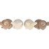 EASTER FLOCK NATURAL BROWN BUNNY BOW ASS 14X14X42CM