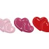 LOVE SWEET PINK MIX PLATE 2 HEARTS ASS 23X15X3CM