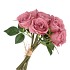 SILK ROSES BOUQUET 7X DARK PINK 26X20X30CM