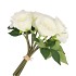SILK ROSES BOUQUET 7X WHITE 26X20X30CM