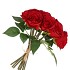SILK ROSES BOUQUET 7X RED 26X20X30CM
