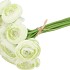 SILK RANUNCULUS BOUQUET 10X WHITE 32CM