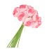 SILK RANUNCULUS BOUQUET 10X DARK PINK 32CM NM