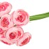 SILK RANUNCULUS BOUQUET 10X DARK PINK 32CM