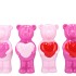 LOVE SWEET FUCHSIA MIX BEAR HEART ASS 12X14X27CM