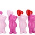 LOVE SWEET FUCHSIA MIX BEAR HEART ASS 15X15X32CM