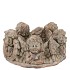 CONCRETE ANGEL WREATH GOLD POT 20X20X12CM