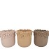 GIGI NATURAL BROWN MIX FLOWER POT ASS 20X20X17CM