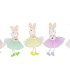 EASTER FUN HANGER DREAMY PASTEL MIX BUNNY DRESS ASS 7X11CM