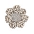 CONCRETE SAINT ANTIQUE ROSE WREATH POT 21X21X8CM NM