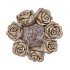 CONCRETE GOLD ROSE WREATH POT 24X24X9CM