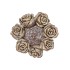 CONCRETE GOLD ROSE WREATH POT 21X21X8CM