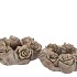 CONCRETE GOLD ROSE WREATH POT 21X21X8CM