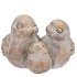 CONCRETE GOLD BIRDS 16X16X13CM