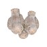 CONCRETE GOLD BIRDS 16X16X13CM