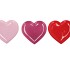 LOVE SWEET PINK MIX PLATE HEART ASS 16X15X2CM