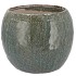 IRON STONE BLUE BALL POT 24X24X16CM