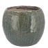 IRON STONE BLUE BALL POT 20X20X16CM
