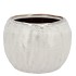 IRON STONE WHITE BALL POT 18X18X14CM