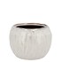 IRON STONE WHITE BALL POT 14X14X10CM