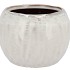 IRON STONE WHITE BALL POT 24X24X16CM