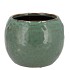 IRON STONE GREEN BALL POT 18X18X14CM