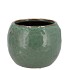 IRON STONE GREEN BALL POT 16X16X12CM