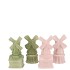 HOLLAND PISTACHE/PINK VASE MILL ASS 6X6X13CM