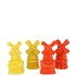 HOLLAND YELLOW/ORANGE VASE MILL ASS 6X6X13CM NM