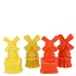 HOLLAND YELLOW/ORANGE VASE MILL ASS 9X8X18CM NM