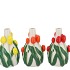ISA DUTCH ORANGE/YELLOW/RED VASE NECK TULIP ASS 14X13X22CM