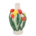 ISA DUTCH ORANGE/YELLOW/RED MIX VASE NECK TULIP 16X16X26CM