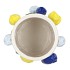 ISA DUTCH BLUE/YELLOW VASE CILINDER TULIP 14X14X23CM NM