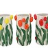 ISA DUTCH ORANGE/YELLOW/RED CILINDER TULIP ASS 14X14X23CM