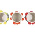 ISA DUTCH ORANGE/YELLOW/RED CILINDER TULIP ASS 14X14X23CM