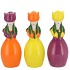 LUCY DUTCH ORANG/YEL/PURP MIX VASE TULIP WOMAN ASS 9X8X22CM