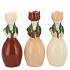 LUCY NATURAL BRWN/BEIGE/WH MIX VASE TULIP WOMAN ASS 9X8X22CM