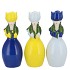LUCY DUTCH BLUE/YELLOW MIX VASE TULIP WOMAN ASS 9X8X22CM